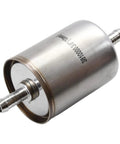 Three Eighths Inch Magnetic Inline Transmission And Power Steering Filter With Dope Dual Filtration Captures Ferrous And Non Ferrous Particles That Protect Auto Trans And Steering Systems And Extend Fluid Life For Smoother Shifts. 3/8-inch stainless steel inline filter