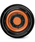 Close-up of Plug And Play PCV Valve Cap Membrane Repair Kit for BMW N55 3.0L Engine showing circular orange membrane section.