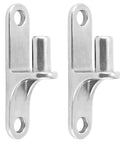 Two Pack 304 Stainless Steel Chain Link Gate Hinges With Five Eighth Inch Hinge Pin For Fence Farm And Barn Gates Wall Plate Hinges Built To Resist Rust And Corrosion In All Weather Conditions Durable Gate Hardware.