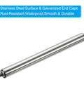 Top Shelf Heavy Duty Stainless Steel Conveyor Rollers 3 Inch Diameter 22 Inch Length Two Pack With Galvanized End Caps Rust Proof smooth conveyor roller close-up