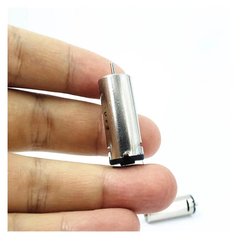Close-up of Two Pack N60 Mini Carbon Brush DC Motor High Speed 11,000 RPM for Hobby Models and DIY Projects, 1.5V 3V Operation