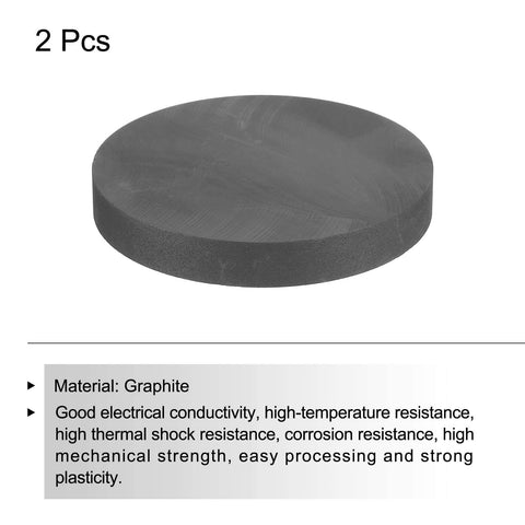 Solid Pick For Metalworking Graphite Block Discs Pack Of 2 High Purity Plates 70X10MM For Melting Casting And Electrolysis