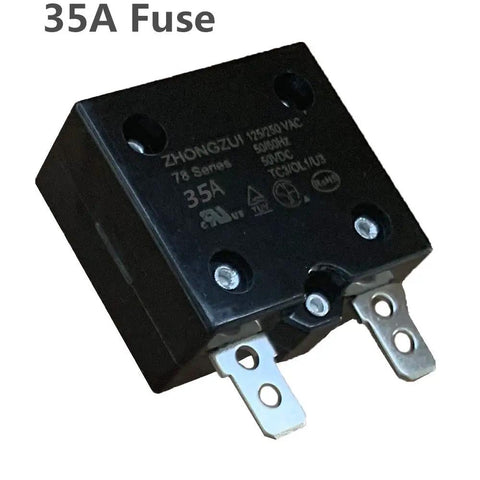 35A Auto Reset Relay Fuse For 12V 24V Ride On Toys Therma Switch Circuit Breaker for Overload Protection in Kids Electric Cars