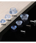 50 Pcs Nail On Rubber Feet For Cutting Boards And Furniture Legs Non Slip Silicone Gliders with screws and size labels