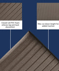 Anti Fatigue Floor Mat 3 By 12 Feet With Beveled Edges Long Ribbed Surface For Extra Traction Enhanced Slip Resistance Black detail