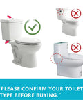 Dual Flush Toilet Valve Replacement Kit 3 Inch With Metal Tool And Bolts For Glacier Bay Aquasource Toto Water Ridge And More Fits 2 Piece Toilets, shown on compatible two-piece toilet