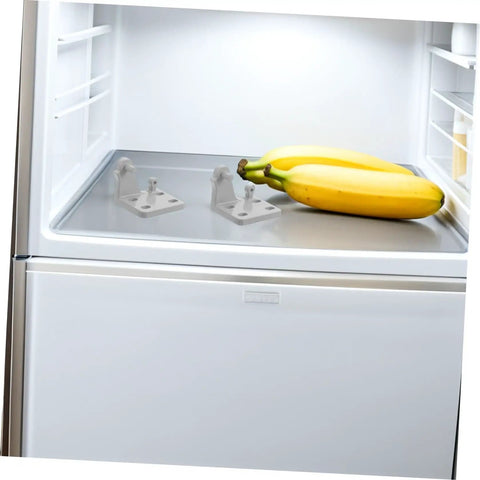 Commercial Grade Metal Refrigerator Door Hinges For Cooler And Freezer With Silky Smooth Motion and Knockout Durability shown next to bananas.