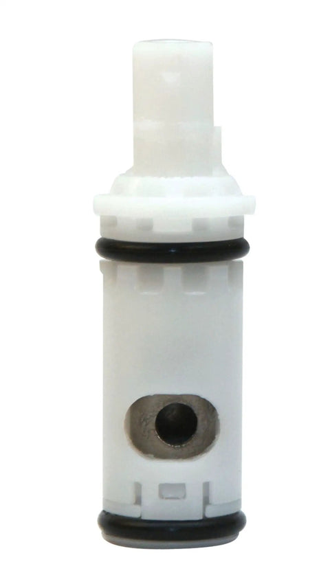 Close-up of 1224 Replacement Faucet Cartridge Kit for Double Handle Faucets and Tub Showers, plastic material, front view.