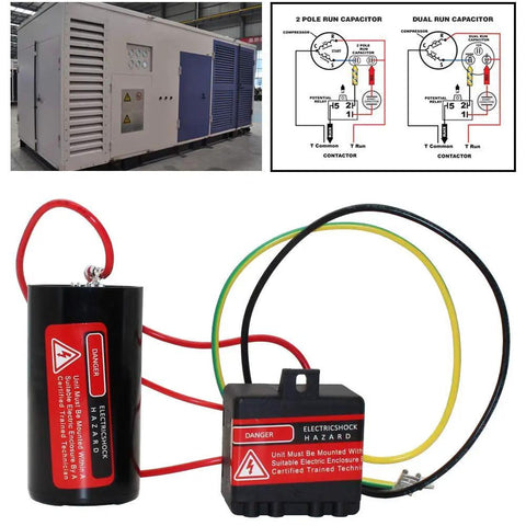 HVAC Hard Start Kit For 3 To 5 Ton AC Units Kickstart Your Air Conditioner With A High Performance Capacitor Kit displayed with wiring and diagrams