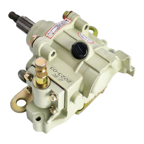 Beefed Up Heavy Duty Reverse Gearbox And Forward Converter For Atv Utv Drift Trike And Go Kart 150cc To 300cc Vertical Engines With Tight Shifting Transfer Case Setup, showing metal housing.