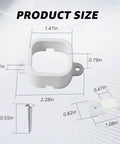 120 Piece Outdoor Light Mounting Brackets Kit For H706ABC H806ABC White With 40 Self Adhesive Wire Clips size dimensions