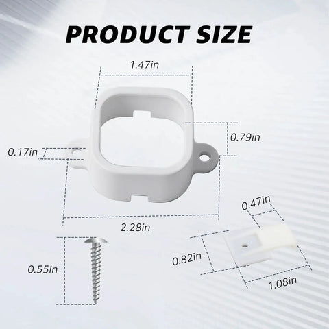 120 Piece Outdoor Light Mounting Brackets Kit For H706ABC H806ABC White With 40 Self Adhesive Wire Clips size dimensions
