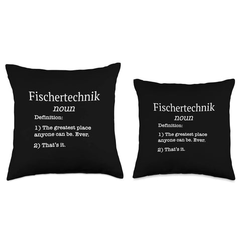 Funny Fake Definition Throw Pillow Skier Souvenir From A German Ski Town Perfect Gift For Ski Trips Snowboard Crew Or Cozy Lodge Decor For The Whole Family black spun-polyester pillow, front and back