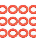 Get Your Hands On This Awesome 12 Piece Silicone Flat Washer Kit DN15 1/2 Inch Flexible O Ring Sealing Ring In Vibrant Red image showing 12 red silicone washers.