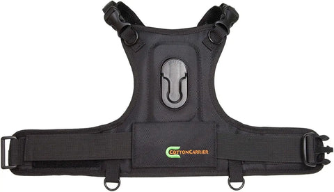 Front view of Camera Harness System With Dope SteadyShot Bracket For Stable Video Shooting Rig, Black Finish