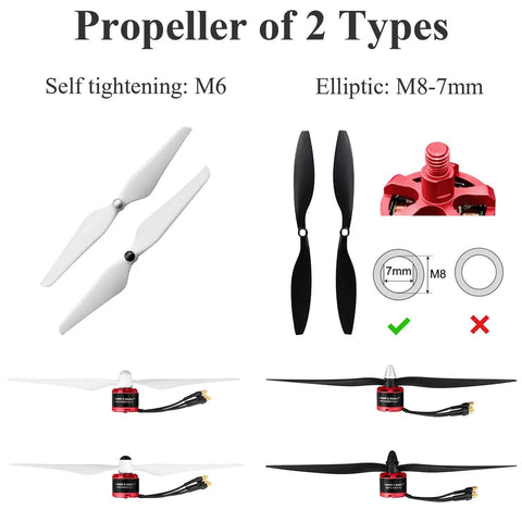 Buttery Smooth A2212 Brushless Motor Set 920KV with M6 and M8 propellers for drone craft compatibility and performance.