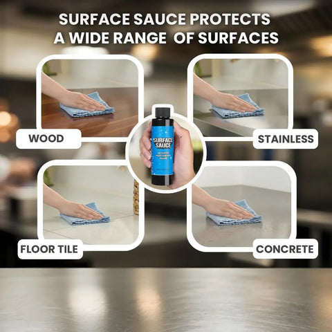 Nano Ceramic Multi Surface Sealer That Restores And Protects Stainless Steel, Wood, Painted Metal And Plastics bottle shown.