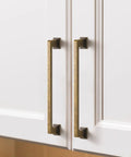 10 Pack Antique Brass Cabinet Pulls With 3 Inch Center Hole Retro Vintage Square Drawer Pulls For Cabinets Cupboard And Kitchen Hardware