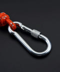 Heavy Duty 6mm Floating Marine Rope 32 Ft Reflective Orange with metal carabiner for boating, fishing, kayaking, and more.