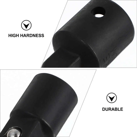 Ditch The Struggle With This Awesome 4 Piece Black Steel Socket Converter Kit! Includes Ball Bearing Adapters For Fast Drive Size Swaps And Secure Fits On Wrenches. Perfect For Hard-Core Car Repair Jobs, Heavy Duty Mechanics, And DIY Warriors Who Need. black steel socket adapter, high hardness, durable