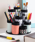 DIY craft organizer for pens and brushes sealed with Matte Sealer Glue And Finish One Stop Craft Solution For Wood Paper Fabric And More Quick Dry Easy Clean Non Toxic Diy Friendly Craft Adhesive Finish Made In Usa 8 Oz Pack Of 1.