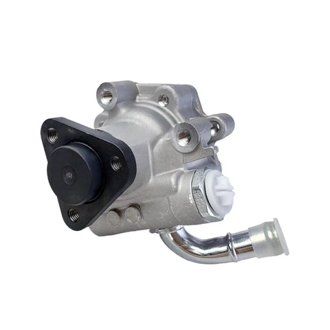 Heavy Duty Power Steering Pump For Porsche Cayenne V8 2002 To 2007, durable metal construction, threaded connector and outlet.