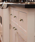 Cabinet with Six Pack Antique Brass Cabinet Knobs With Layered Edge Detailing Classic Round Drawer Pulls For Kitchen.