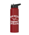 Stainless Steel Insulated Water Bottle For Sailplane Pilots And Glider Enthusiasts, Built For On The Go Hydration, red with text