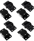 4 Pairs Sliding Door Pulleys Set Plastic Rollers For Cabinet Barn Door Wardrobe Closet Black With Nylon Silent Sliding
