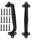 2 Pack Gate Handle 7.6 Inch Carbon Steel Sliding Barn Door Pulls With Screws, Vintage Farmhouse Iron Hardware visible