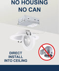 4 Inch Gimbal LED Recessed Lights 6 Pack White Eyeball Canless Spotlight installation illustration