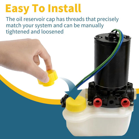 Pump Reservoir Cap Replacement For Hydraulic Pump Reservoir Fits Power Pole Stealth CM1.0 CM2.0 And Mercury Trim Pumps Yellow Oil Tank Cap For Leak Prevention And Consistent System Pressure
