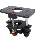 Heavy Duty Universal Router Lift System Aluminum Insert Plate showing solid black construction for 3.5 inch motors.