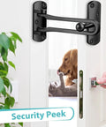 Top Shelf Swing Bar Door Lock Latch Built Tough With Real Aluminum Alloy And Satin Nickel Finish for secure room checks with pets.