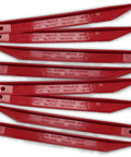 Spiritual Warfare Stakes 8 Pack For God’s Protection Bible Verses To Fortify Faith Break Spiritual Fog red resin stakes top view