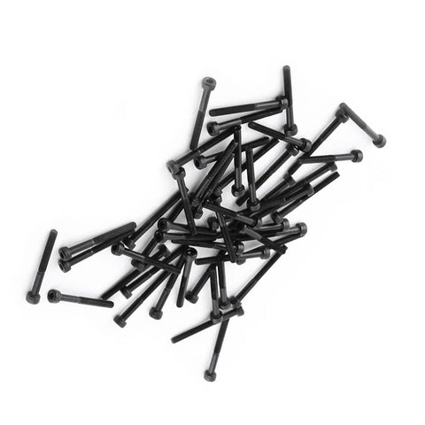 M3 Hex Socket Head Cap Screws 30mm Grade 12.9 Alloy Steel Partial Thread Allen Bolts 50 Pack Beefy Heavy Duty Fixers scattered on surface