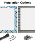 Four Pack White Sign Blanks 14 X 10 Inches Hella Durable Rust Free Aluminum Metal Sheets displayed with installation options.