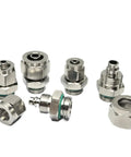 Single Quick Twist Hose Fitting for Pneumatic Air Lines 4mm to 16mm and 1/8 to 3/4 Inch BSPP Male Threads Stainless Steel 304