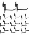 Black Slatwall Hooks 20 Pack Heavy Duty 2 Inch Hangers For Slat Wall Panels And Coat Racks Retail Display No Fuss Must Have Merch Built To Last Hang Everything From Bags To Tools