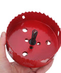 Bi Metal Hole Saw Kit With Drill Bit And Dust Collector Quick Release System 4 1 4 Inch for drywall and metal sheets in hand