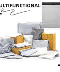 Stack of 100 Pack White Plastic Mailing Bags With Self Adhesive Seal For Clothes Writable Poly Mailers For Small Biz