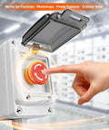 Box Type Emergency Stop Button Waterproof Shut Off Switch for Indoor and Outdoor Use With 1NO 1NC Contacts IP67 660V 10A