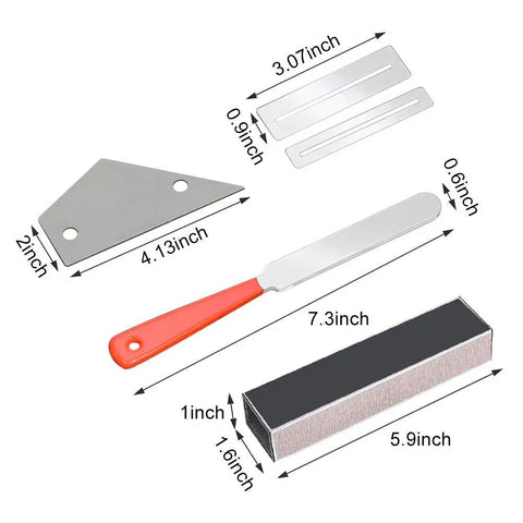 Pro Grade Guitar Repair Kit With Fret Leveling Beam Fret Crowning File Fret Rocker Two Fingerboard Guards And Portable Storage Bag sizes