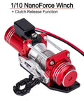 Sick Simulated Electric Winch Made From CNC Aluminum Alloy For 1 10 Rc Crawler Upgrade Parts With Realistic Red Finish and Clutch Function