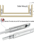 Heavy Duty Drawer Slides 30 Inch 500 Lb Per Pair Side Mount Full Extension Ball Bearing Stainless Steel Hardware With Screws For Industrial DIY Projects side mount diagram and slides