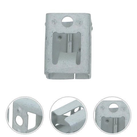 Rock Solid Spring Steel Solar Panel Mounting Clips 10 Pack Hella Corrosion Resistant Roof Fasteners close-up showing silver metal clip design.