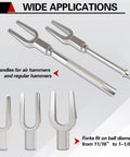 Jiimee 5-piece ball joint separator set with handles; heavy-duty steel forks for 11/16–1-1/8 inch joints