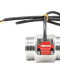 Pro Grade Flow Meter Water Flow Sensor Stainless Steel Liquid Flow Meter For Plumbing And Industrial Use High Accuracy Fluid Rate Sensor YF-B10-S 1 Inch Durable Plug And Play Install Industrial Grade Liquid Level Monitoring. Stainless steel 1-inch YF-DN32-S flow sensor with cable and threaded ends