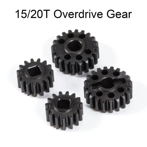 Heat Treated Steel Portal Overdrive Gear Set 15T And 20T for Axial 1 By 10 Capra F9 SCX10 III AR45 Portal Axle 36 Percent Overdrive