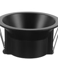 Operitacx Black Metal MR16 Downlight Housing, Fits 1.57" Cut-Out, 3.3" OD, black recessed spotlight trim with clips.